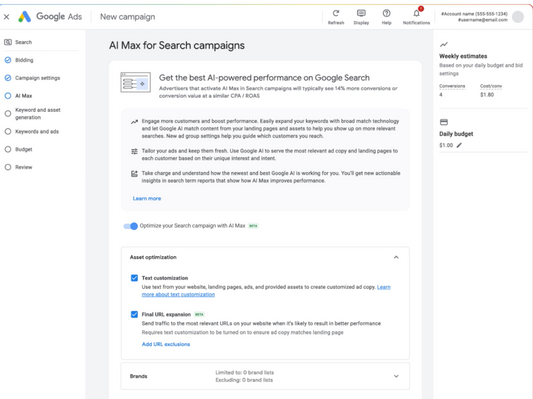 AI Max Search Google Ads Update