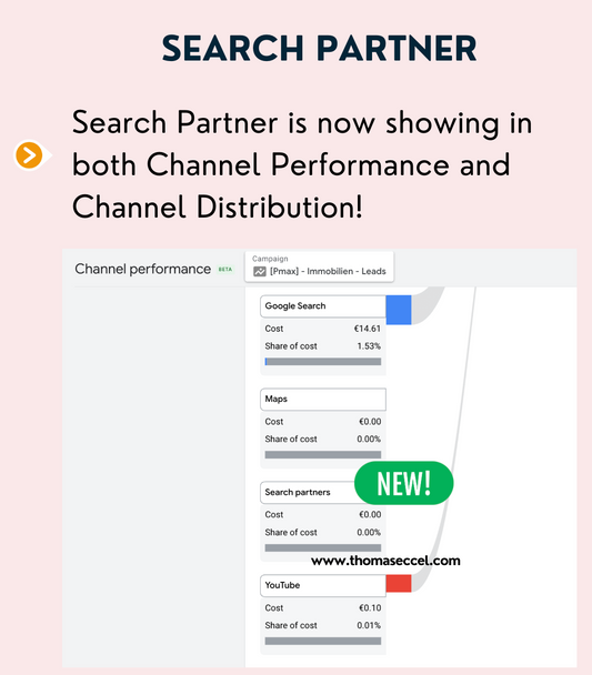 Search Partners in Pmax Channel Reporting - Google Ads Updates
