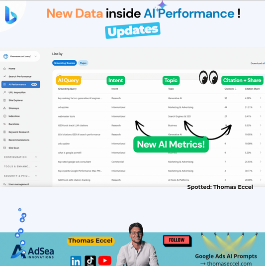 Bing Webmaster Tools AI Performance new metrics