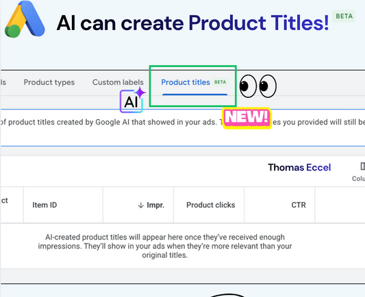 AI Product Titles Google