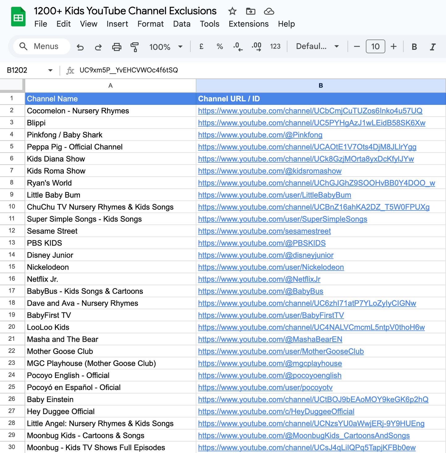 Kids youtube exclusions google ads