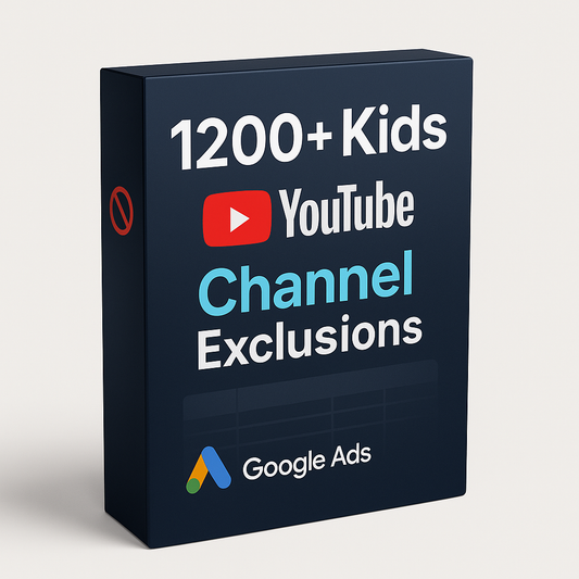 Kids YouTube Channel Exclusions Google ads